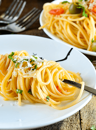 CHARGRILLED CAPSICUM SPAGHETTI